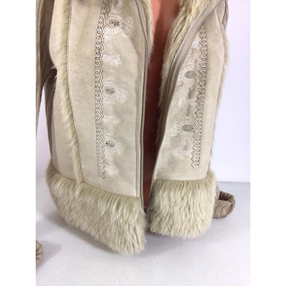 Escalade Paris Faux Fur Coat Jacket Womens XL - Picture 3 of 9